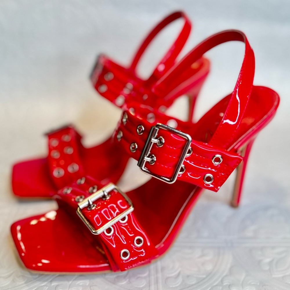 Red Patent Leather Heels w/ Matching Purse